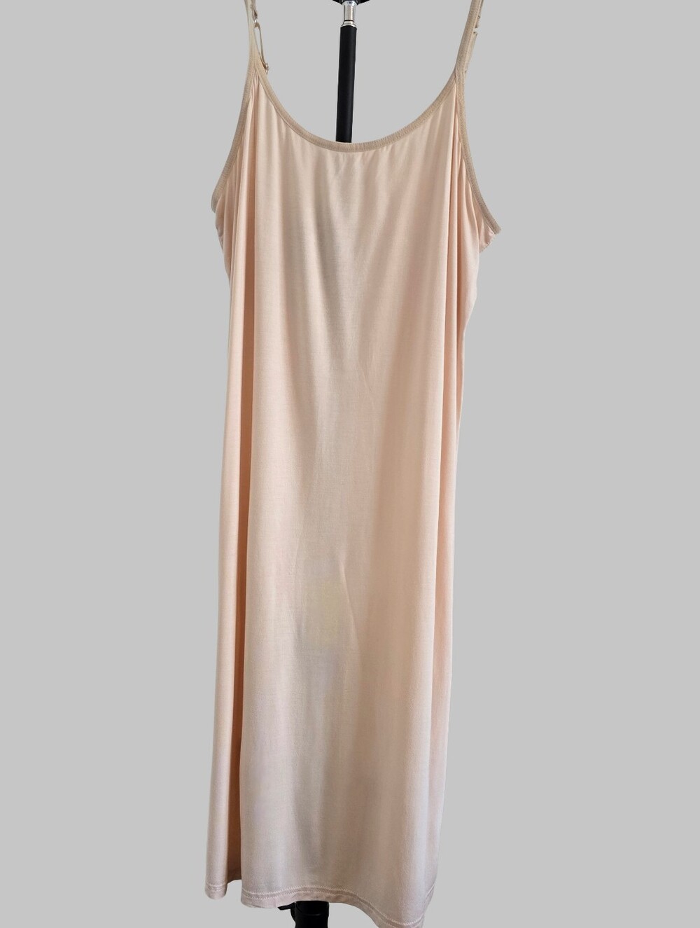 Lightweight Blush Maxi Slip Dress with Thin Straps